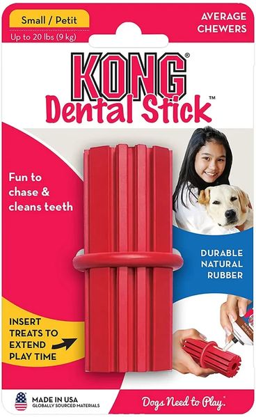 Гумові іграшки зубна паличка для собак середніх порід (КОНГ) KONG Dental Stick М